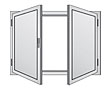 serramenti porte e finestre anta a battente in alluminio